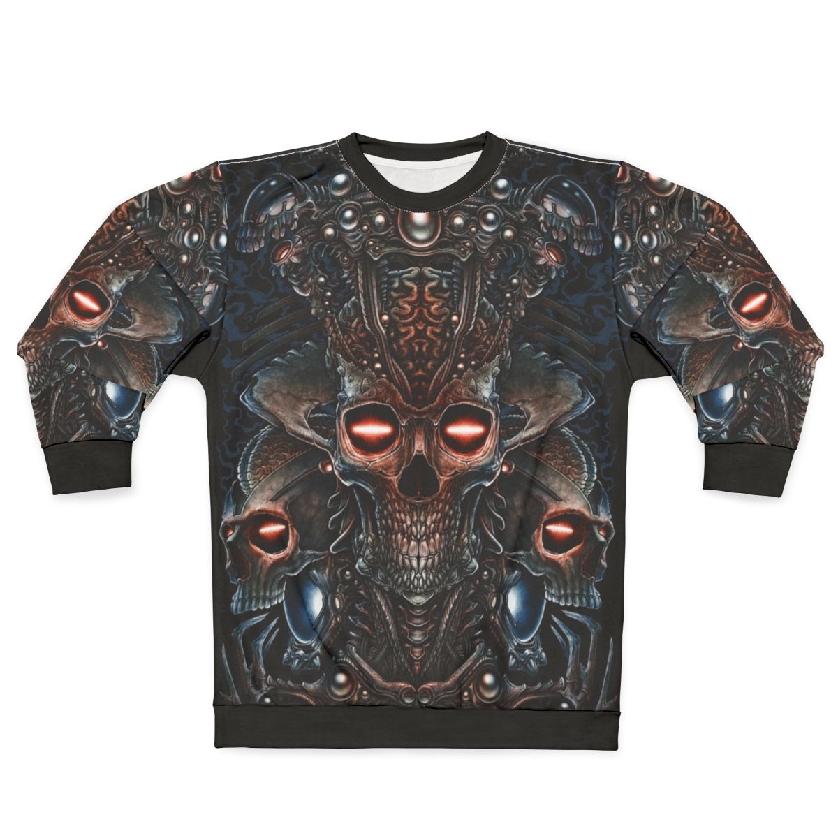 Skeleton Alien Skull Sci-Fi Dark Fantasy Sweatshirt