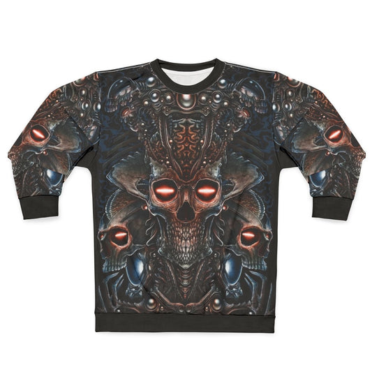 Skeleton Alien Skull Sci-Fi Dark Fantasy Sweatshirt