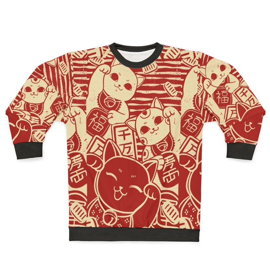 Maneki Neko Japanese Lucky Cat Sweatshirt