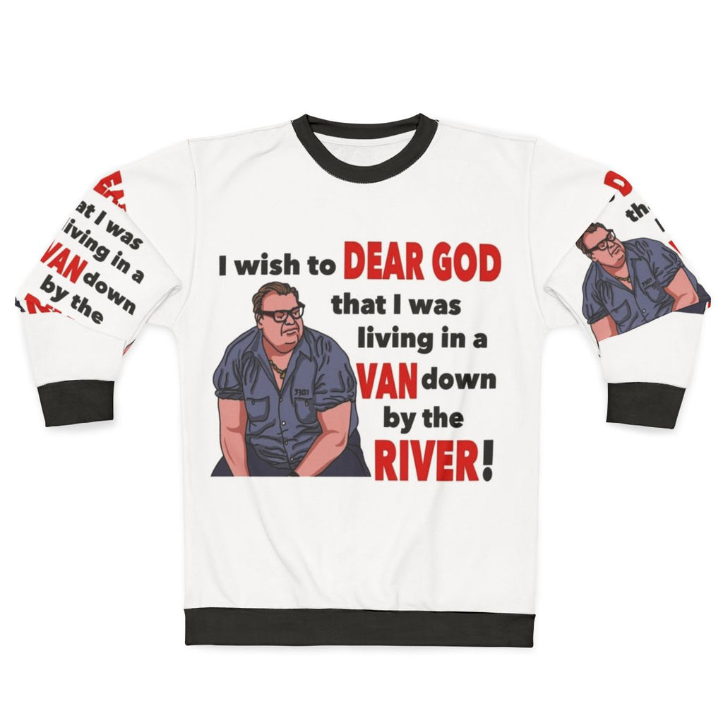 Chris Farley as Matt Foley in "Scared Straight" comedy sweatshirt