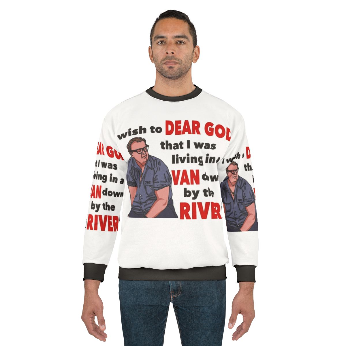 Chris Farley as Matt Foley in "Scared Straight" comedy sweatshirt