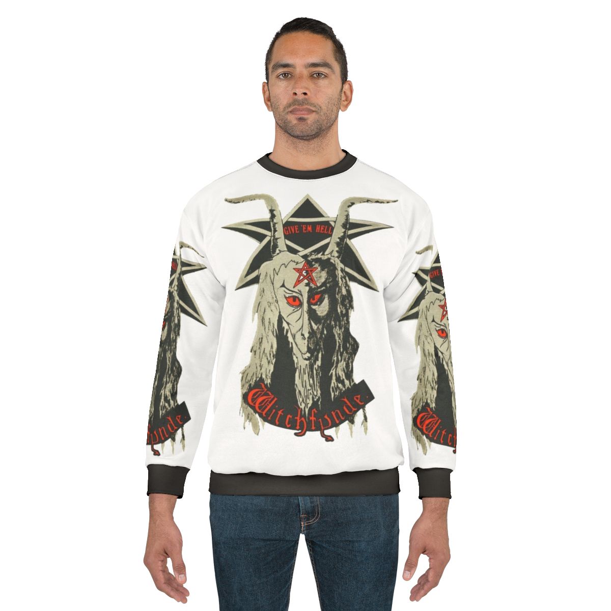 Witchfynde Give Em Hell Satanic Heavy Metal Sweatshirt