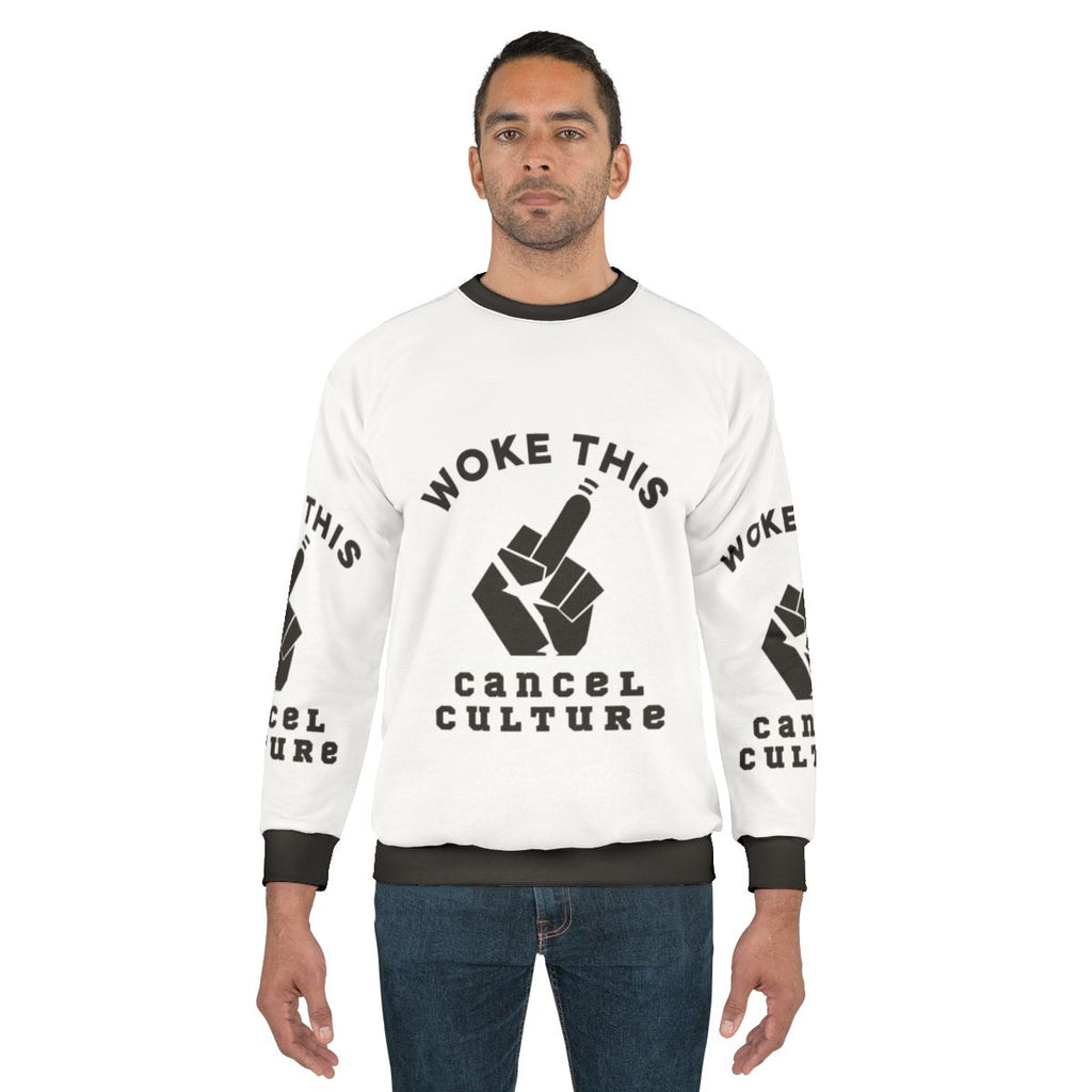 Anti-Woke Sweatshirt with Defiant Slogan