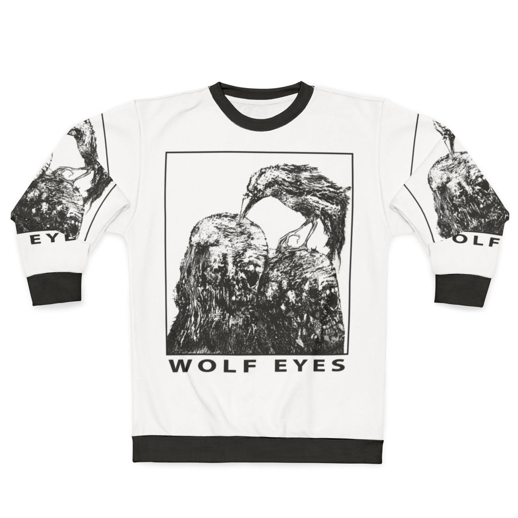 Haunting Wolf Eyes Burned Mind Noise Music Sweatshirt