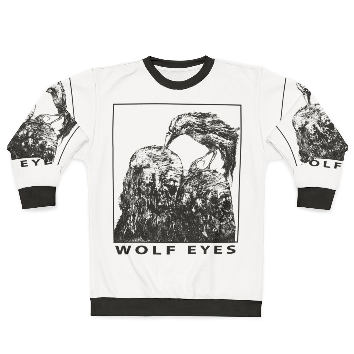 Haunting Wolf Eyes Burned Mind Noise Music Sweatshirt