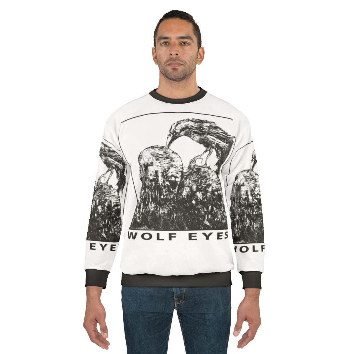 Haunting Wolf Eyes Burned Mind Noise Music Sweatshirt