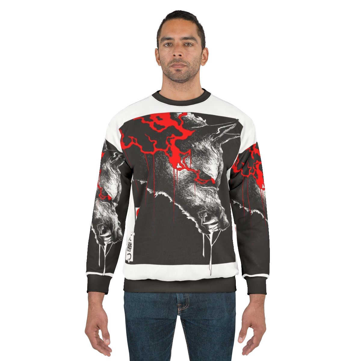 Wolf Japanese Vaporwave Dark Sweatshirt