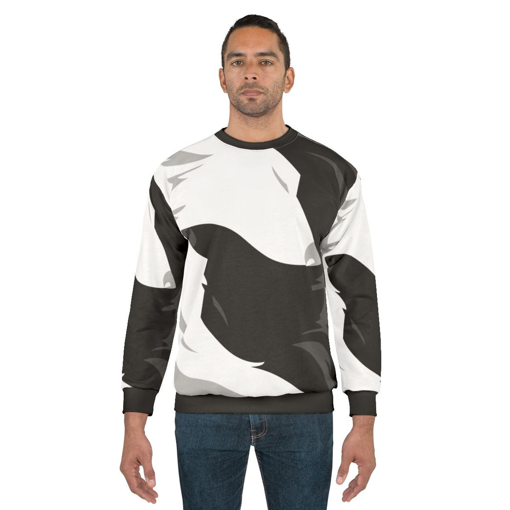 Cozy wolf love black and white sweatshirt