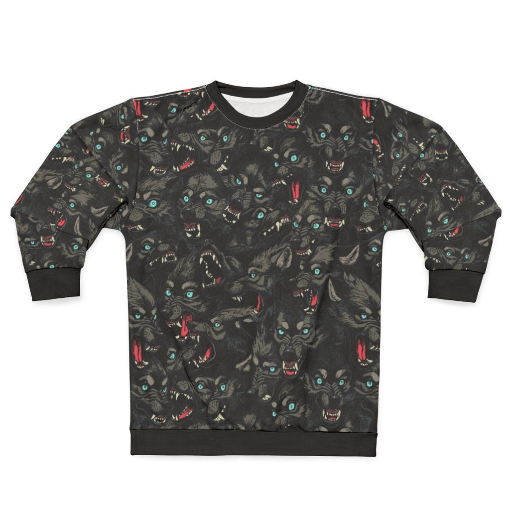 Dark Wolf Pack Pattern Sweatshirt