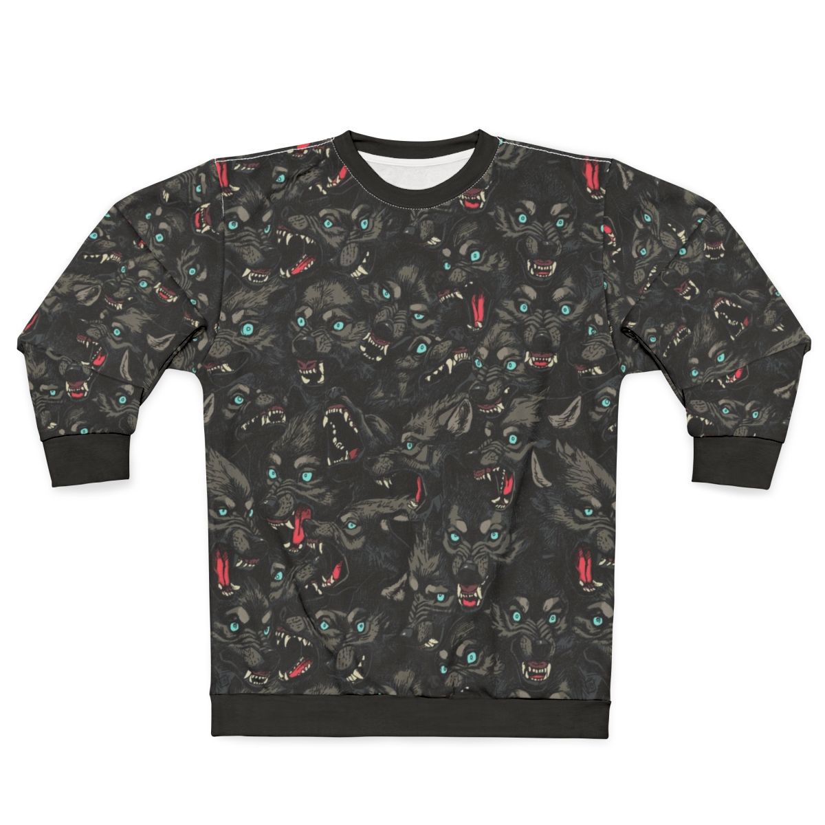 Dark Wolf Pack Pattern Sweatshirt