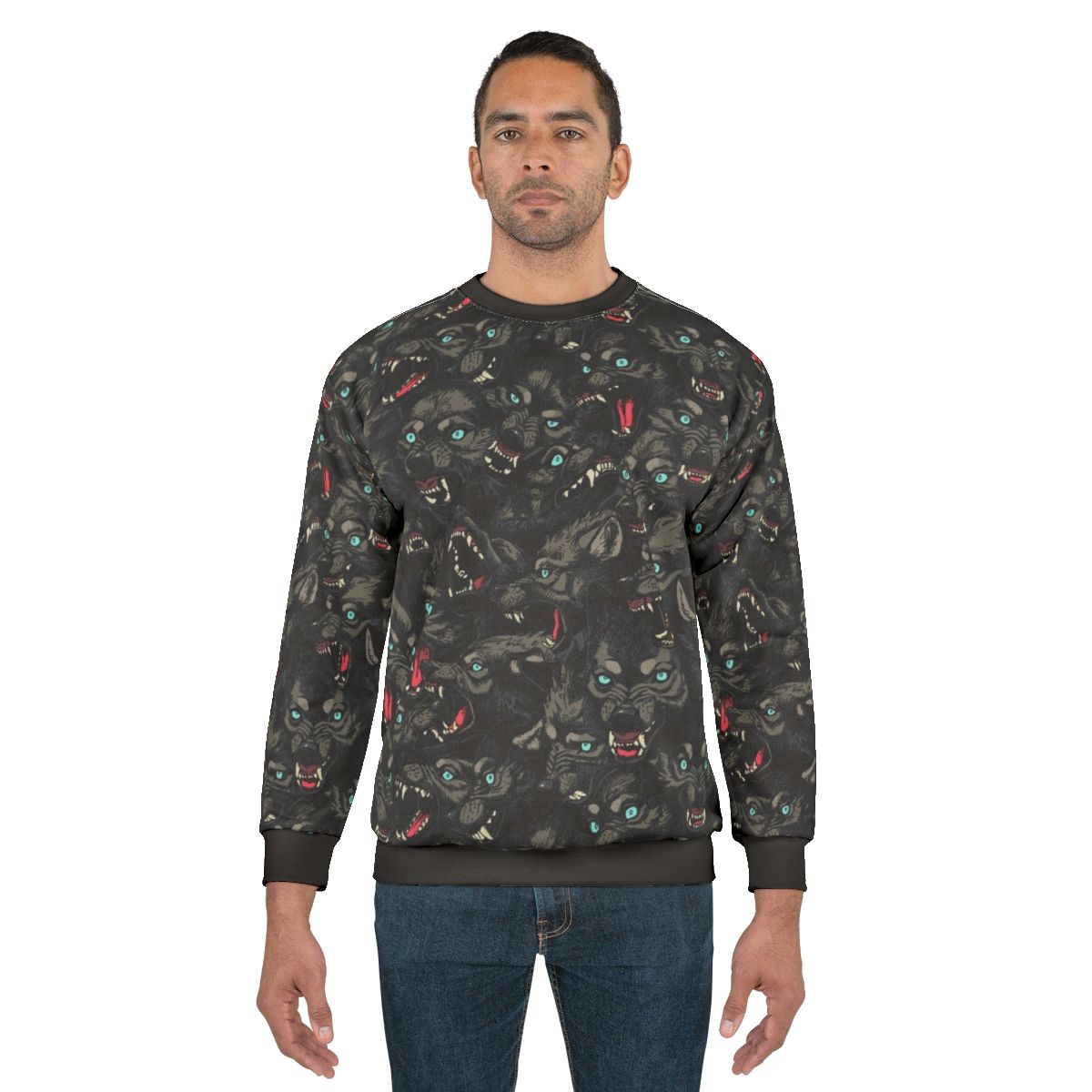 Dark Wolf Pack Pattern Sweatshirt
