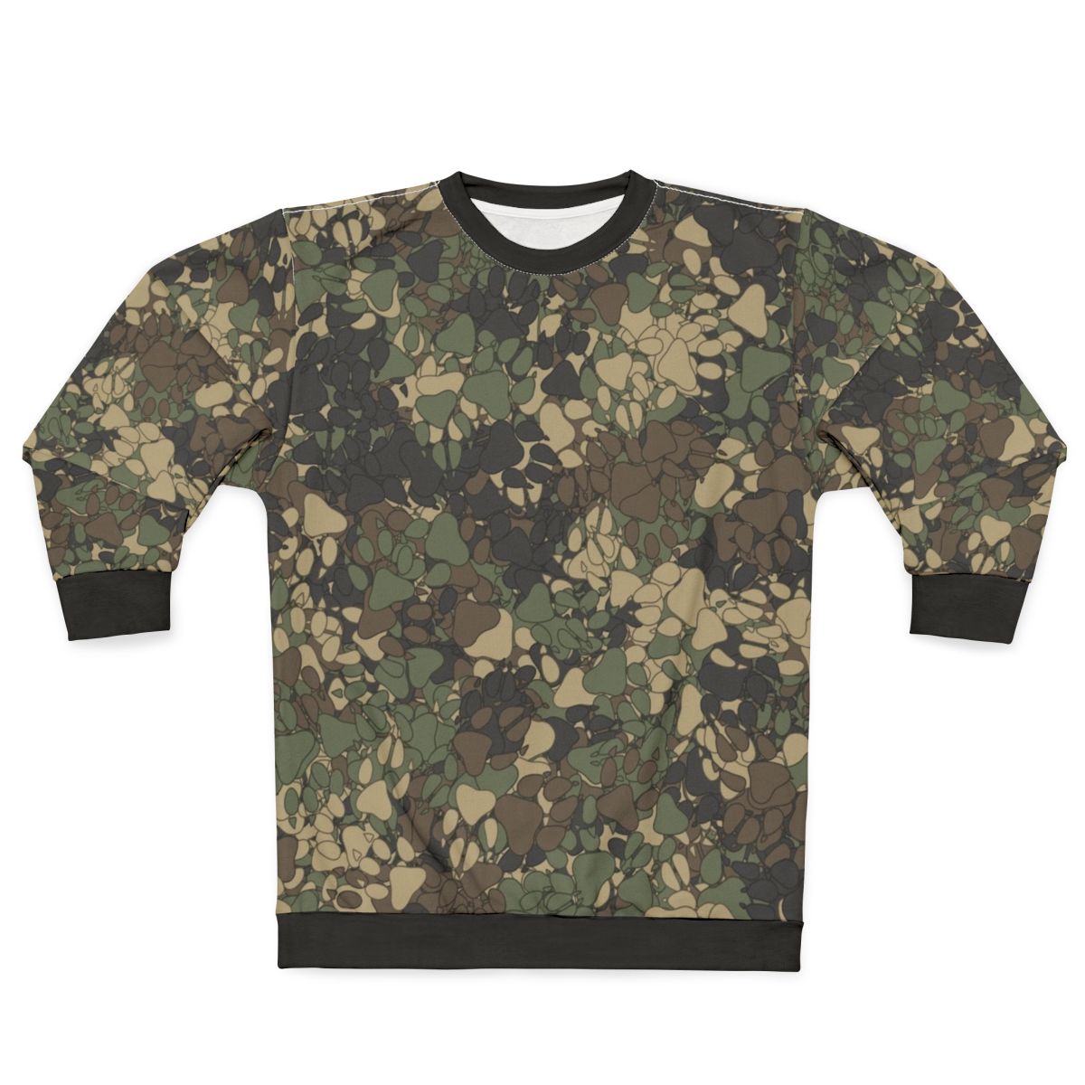 Wolf paw prints camouflage sweatshirt