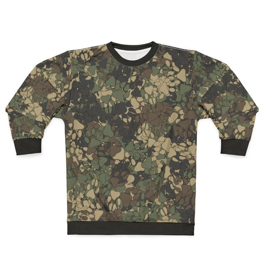 Wolf paw prints camouflage sweatshirt