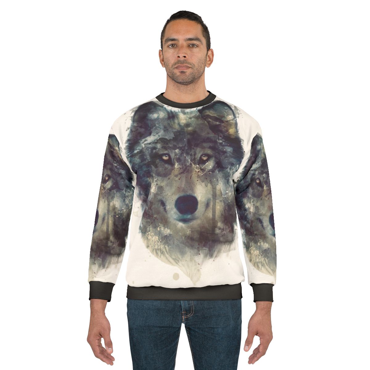 Wolf persevere sweatshirt with nature and wildlife inspired design