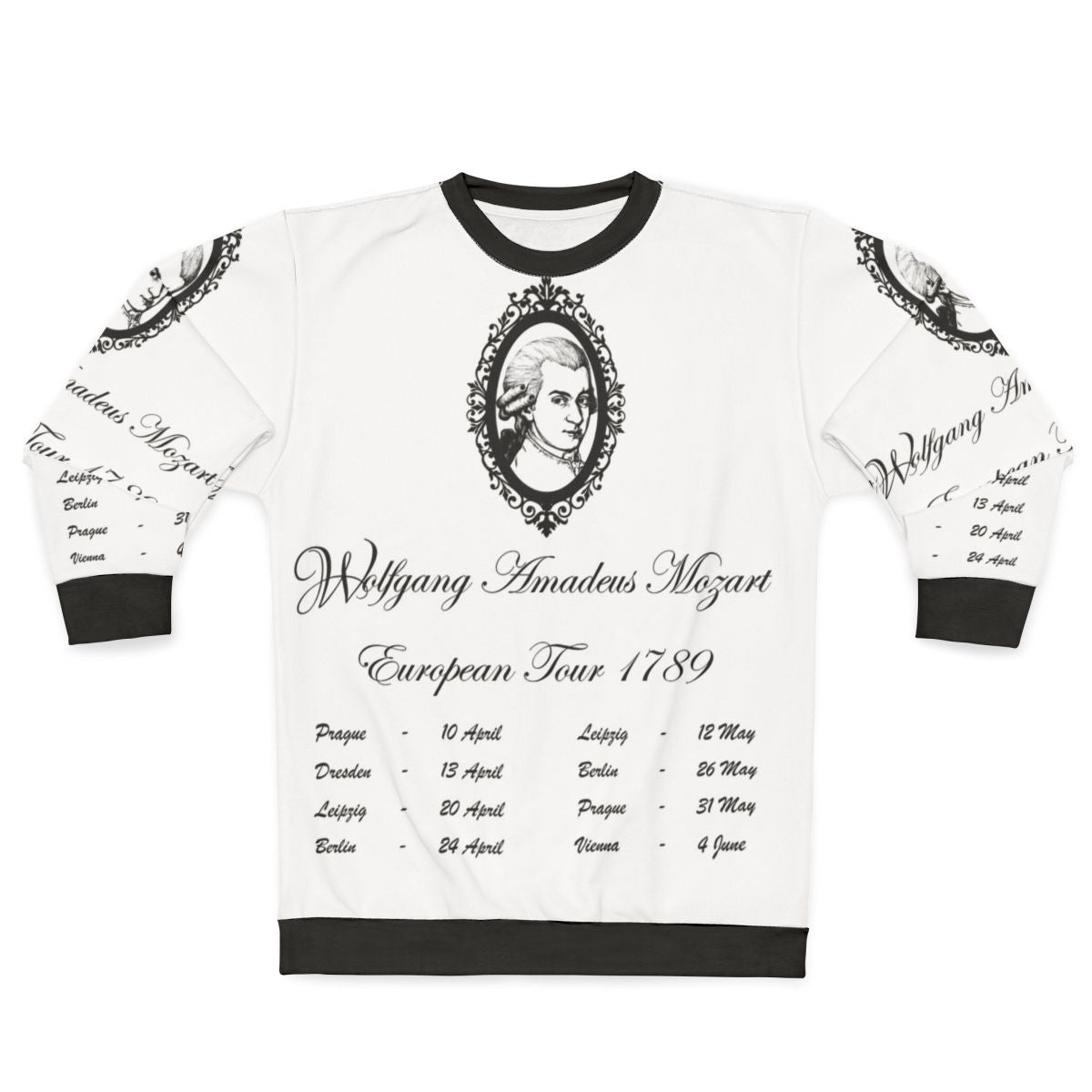 Wolfgang Amadeus Mozart European Tour 1789 Sweatshirt