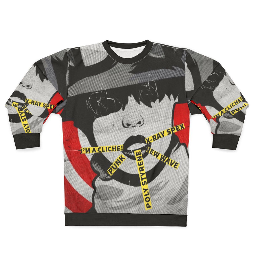 Women's punk rock sweatshirt featuring Poly Styrene of X-Ray Spex