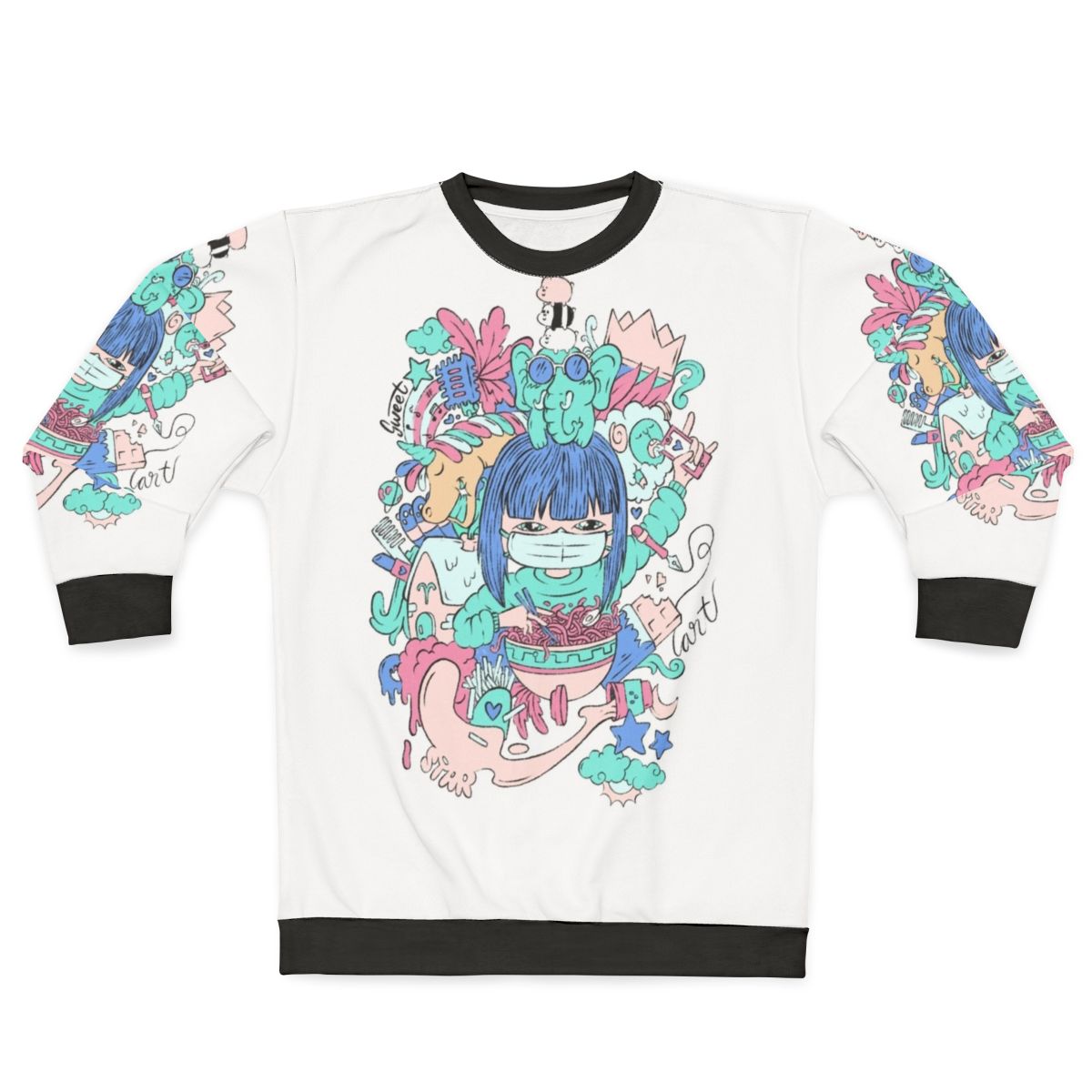 Women's hobbies sweatshirt with cute animal graphic