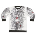 Alice in Wonderland inspired shattered sweatshirt with dark fantasy and gothic fashion elements