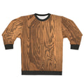 Wood grain sweatshirt with natural timber texture
