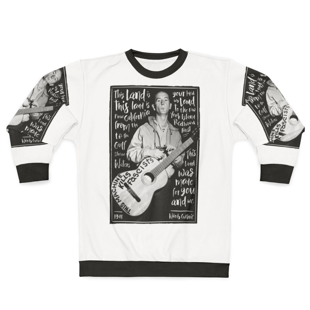 Woody Guthrie "This Land Is Your Land" Folk Music Sweatshirt