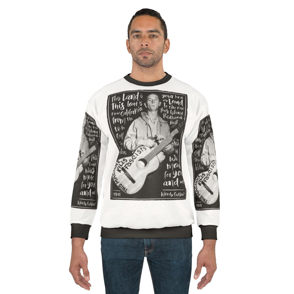 Woody Guthrie "This Land Is Your Land" Folk Music Sweatshirt