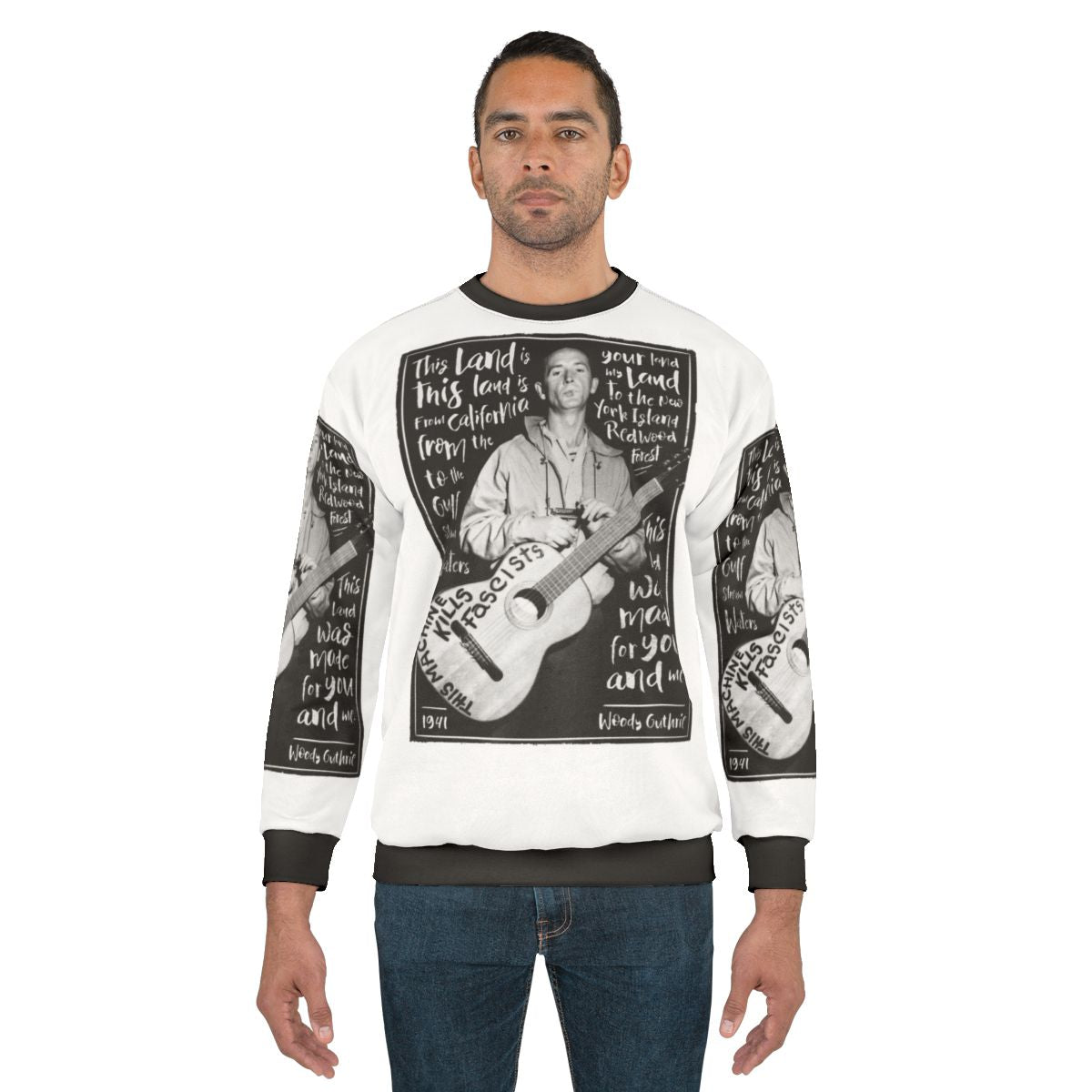 Woody Guthrie "This Land Is Your Land" Folk Music Sweatshirt