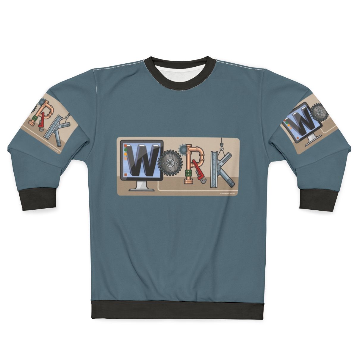 Durable work sweatshirt for industrial and construction professionals