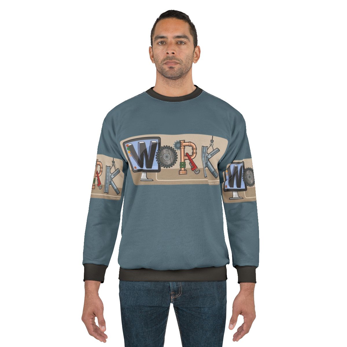 Durable work sweatshirt for industrial and construction professionals