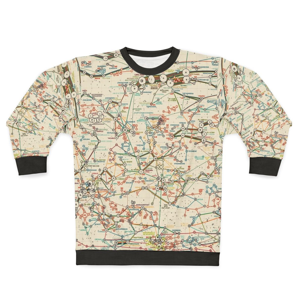 World Constellations Sweatshirt with Star Constellation and Zodiac Graphic Design