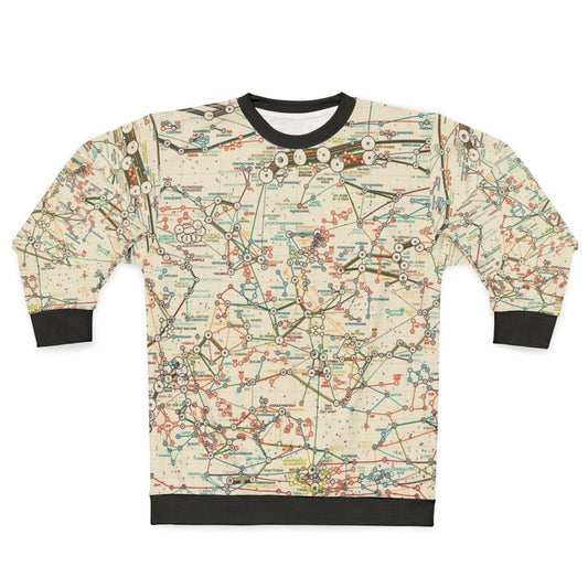 World Constellations Sweatshirt with Star Constellation and Zodiac Graphic Design