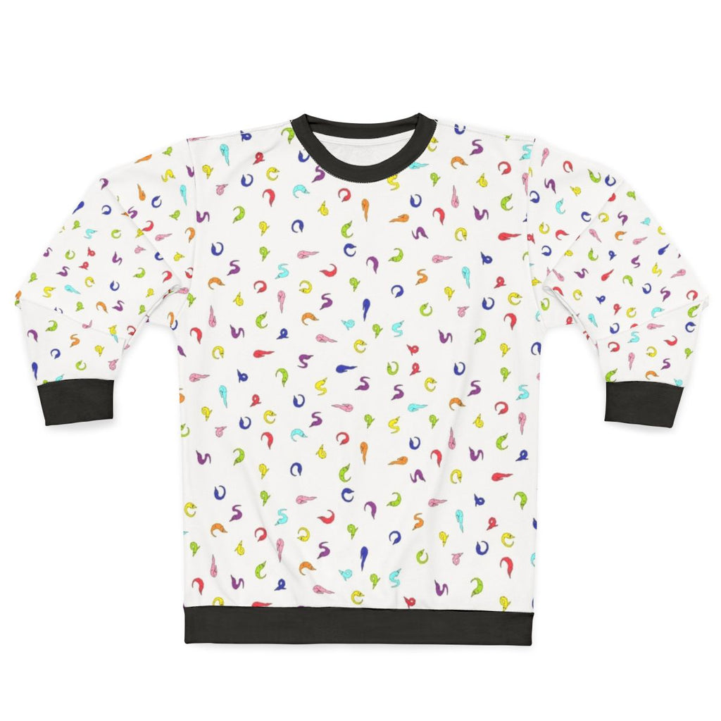 Worms on Parade Sweatshirt - Colorful and Whimsical Worm Design