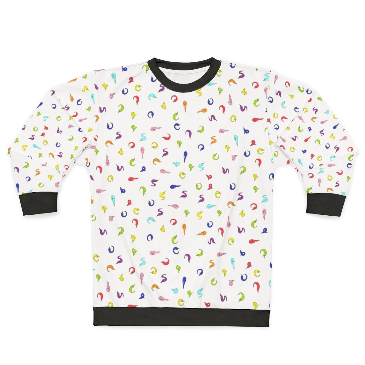 Worms on Parade Sweatshirt - Colorful and Whimsical Worm Design