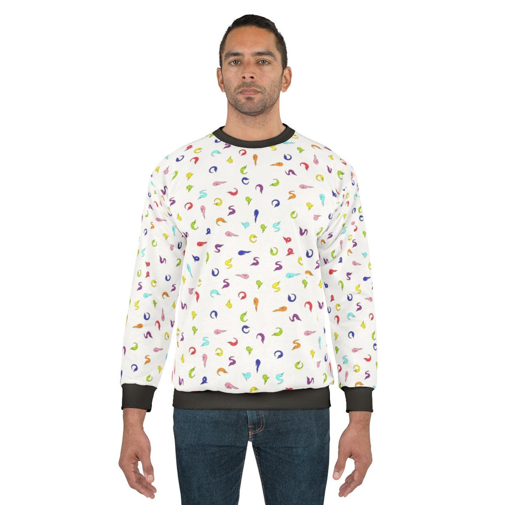 Worms on Parade Sweatshirt - Colorful and Whimsical Worm Design