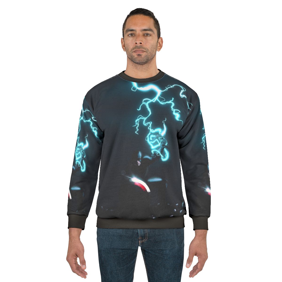 Worthy superhero sweatshirt with patriotic comic design