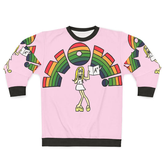 Wow Sweatshirt featuring 1970s pop culture and cartoon design