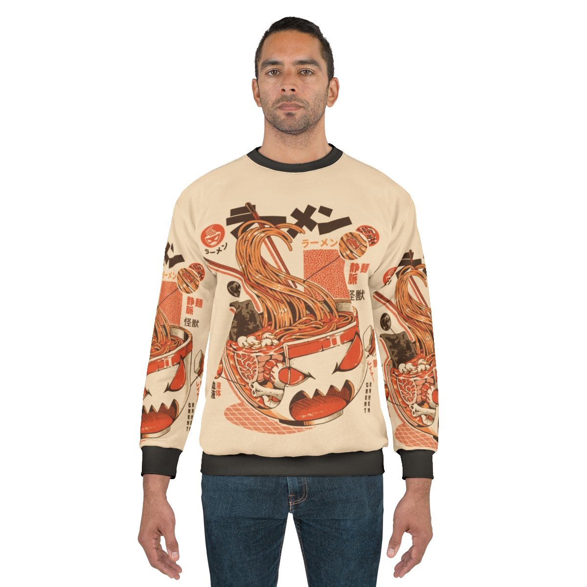 X-Ray Ramen Sweatshirt Anime Japanese Kaiju Noodle Design