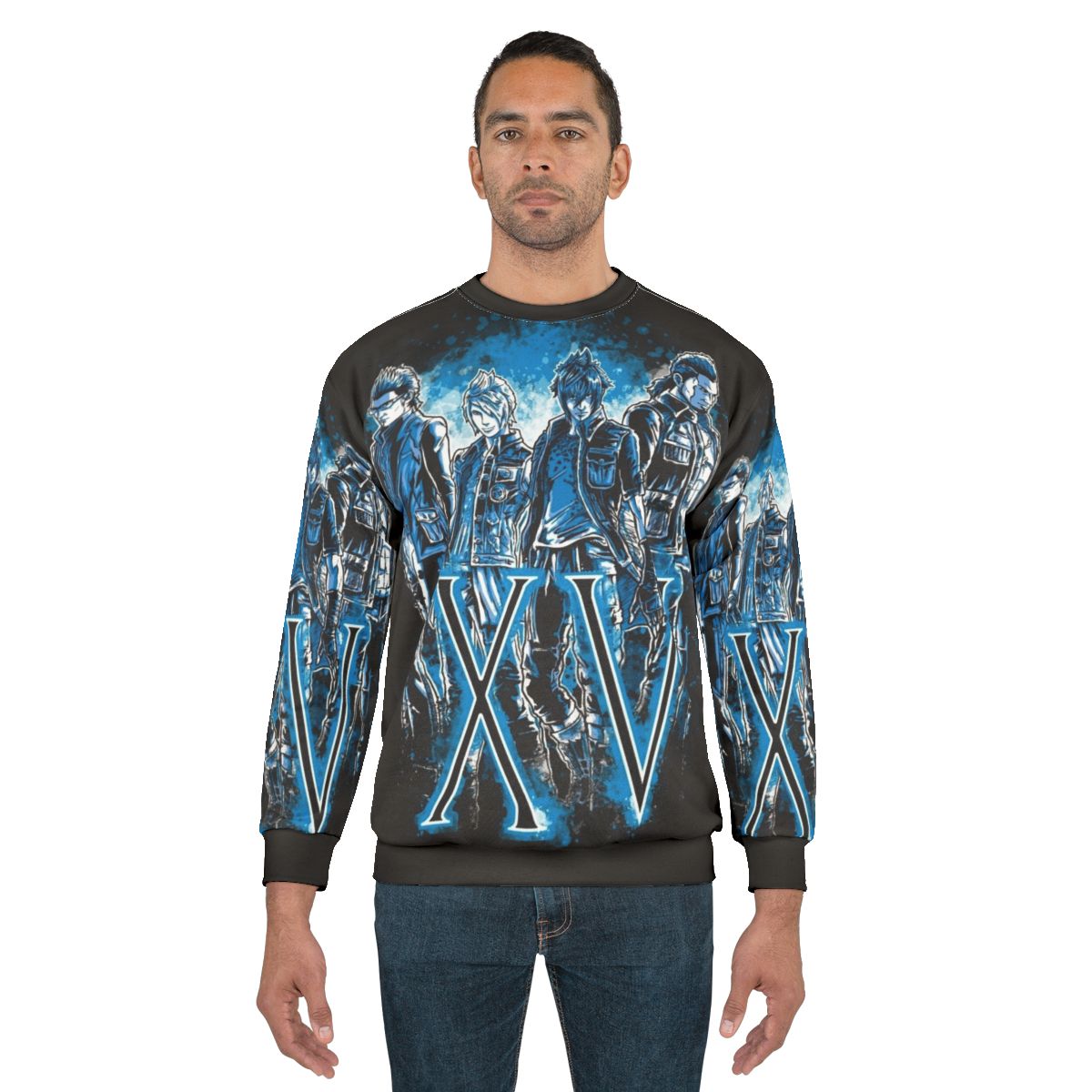 Final Fantasy XV Xv Sweatshirt with Chocobo and Parody Design