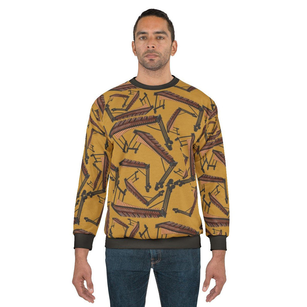 Xylophone musical instrument yellow sweatshirt