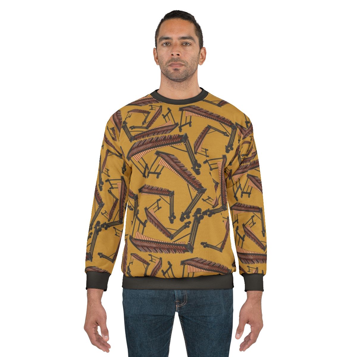 Xylophone musical instrument yellow sweatshirt