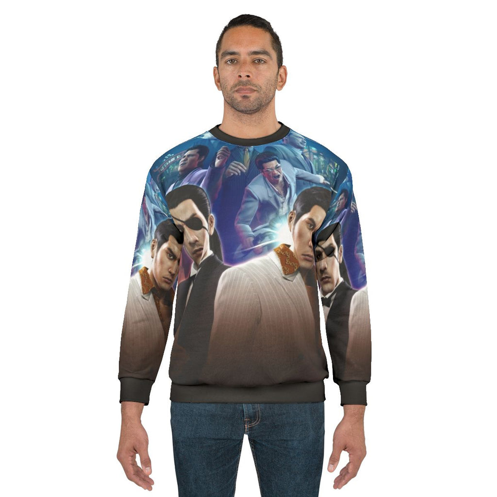 Yakuza 0 inspired sweatshirt with video game characters