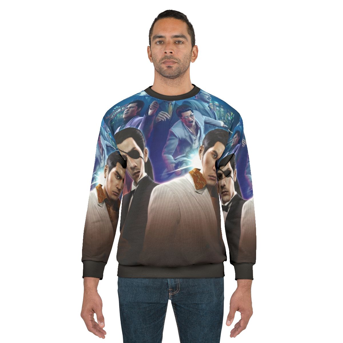 Yakuza 0 inspired sweatshirt with video game characters
