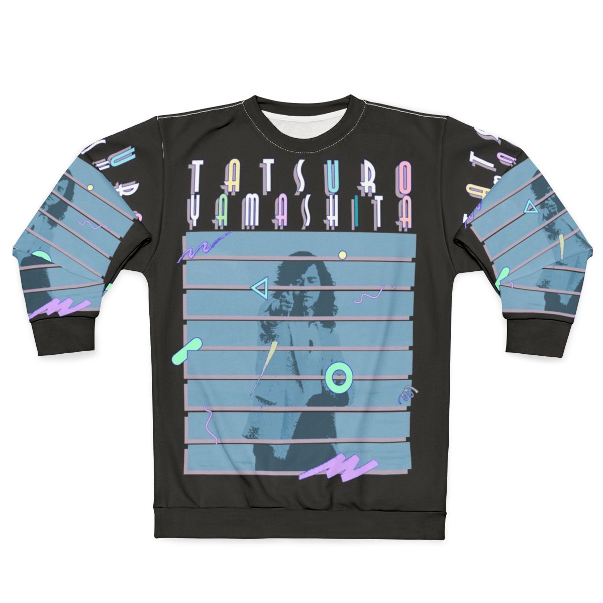 Tatsuro Yamashita Inspired Black Retro Sweatshirt