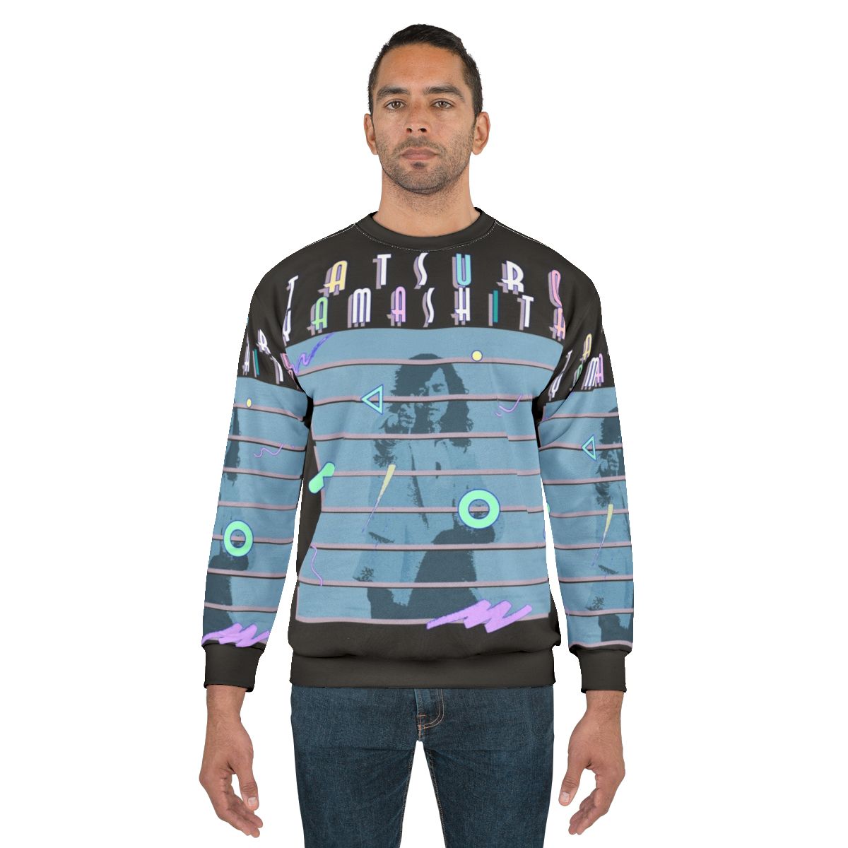 Tatsuro Yamashita Inspired Black Retro Sweatshirt