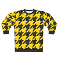 Oversized black and yellow houndstooth sweatshirt