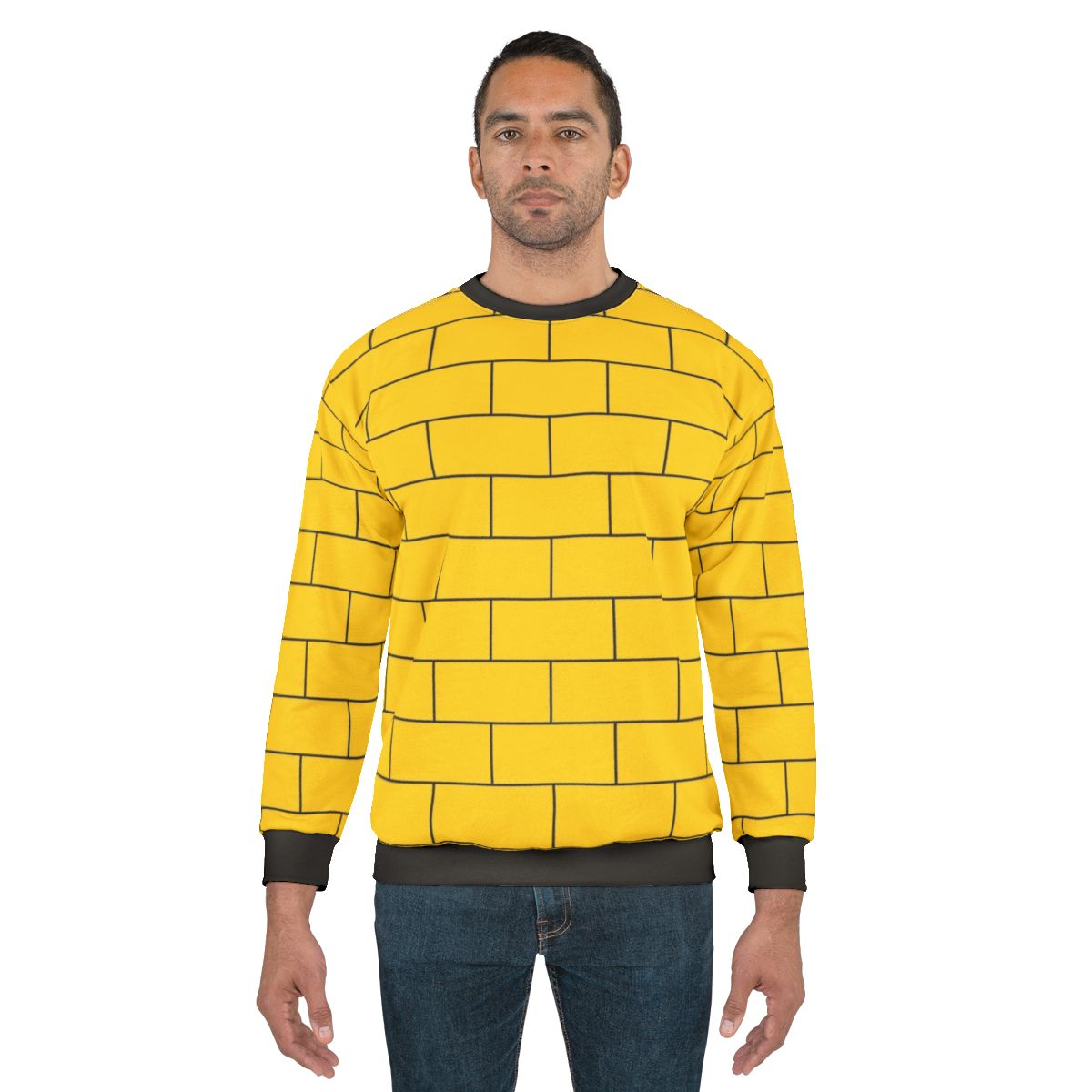 Yellow brick pattern sweatshirt