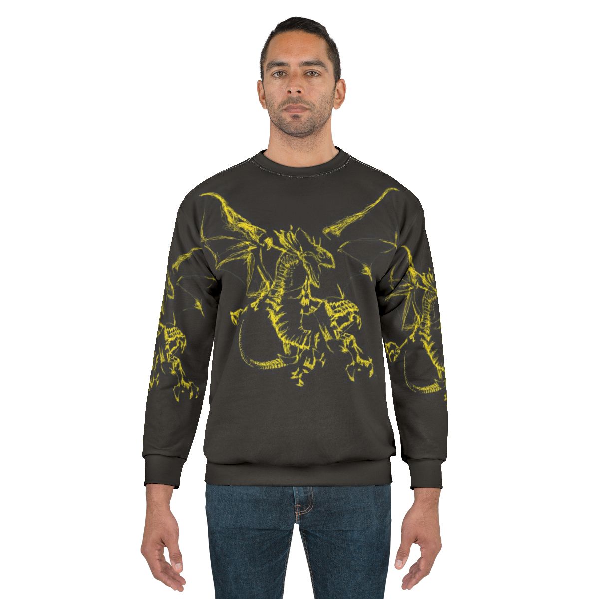 Mystic lightning dragon sweatshirt featuring a cool, unique design of a legendary animal