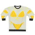 Vintage yellow polka dot sweatshirt with lyrics and quotes