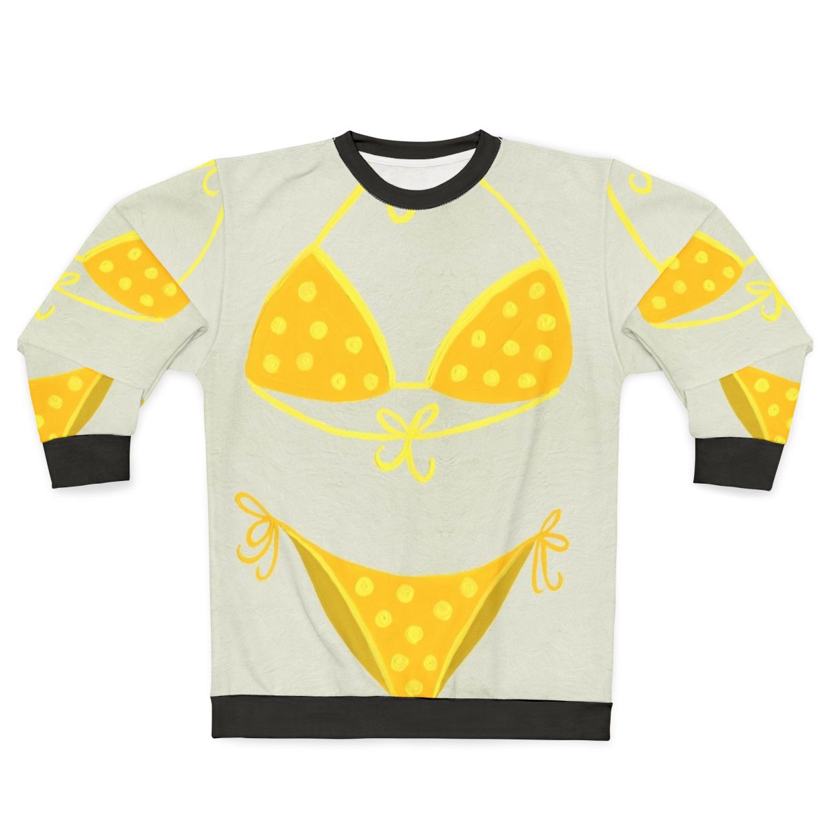 Vintage yellow polka dot sweatshirt with lyrics and quotes
