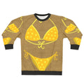 Yellow polka dot sweatshirt with vintage-inspired design