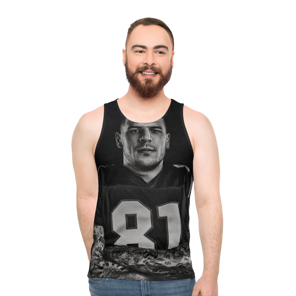 Aaron Hernandez Unisex Football Tank Top